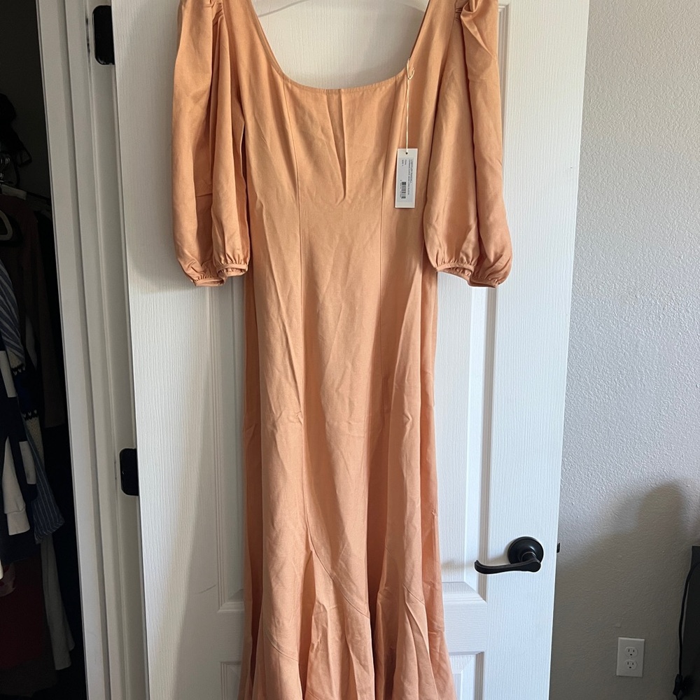 Loeffler Randall Peach Long Sleeve Dress
